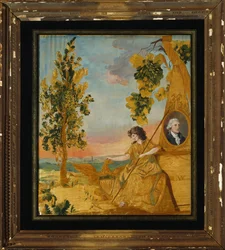 Image brodée commémorative, vers 1805-15